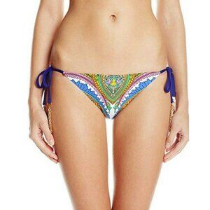 New Trina Turk Pacific Paisley Side Tie Hipster Bikini Bottom Womens 4 Swimwear